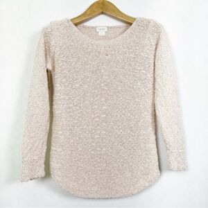 Club Monaco Italian Yarn Cotton Knit Sweater Size‎ Medium Long Sleeve
